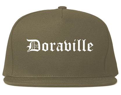 Doraville Georgia GA Old English Mens Snapback Hat Grey
