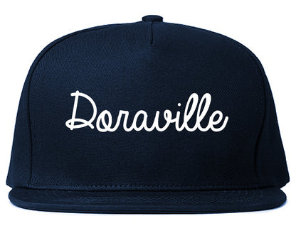 Doraville Georgia GA Script Mens Snapback Hat Navy Blue