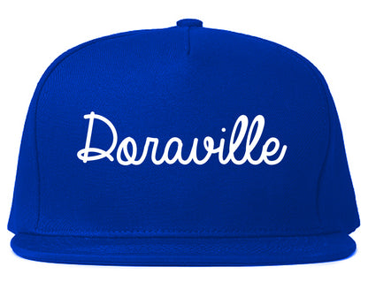 Doraville Georgia GA Script Mens Snapback Hat Royal Blue