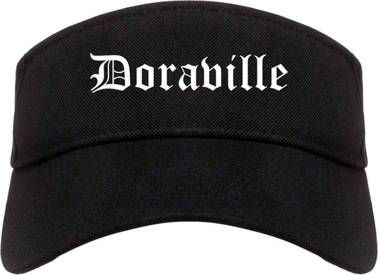 Doraville Georgia GA Old English Mens Visor Cap Hat Black