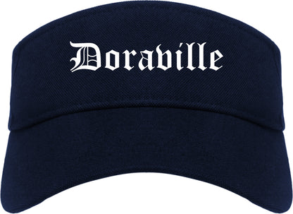 Doraville Georgia GA Old English Mens Visor Cap Hat Navy Blue