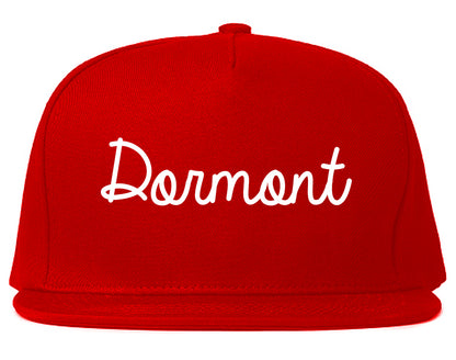 Dormont Pennsylvania PA Script Mens Snapback Hat Red