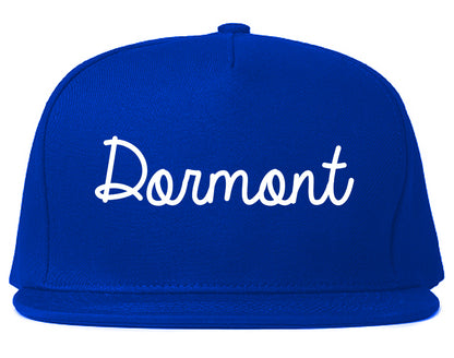 Dormont Pennsylvania PA Script Mens Snapback Hat Royal Blue