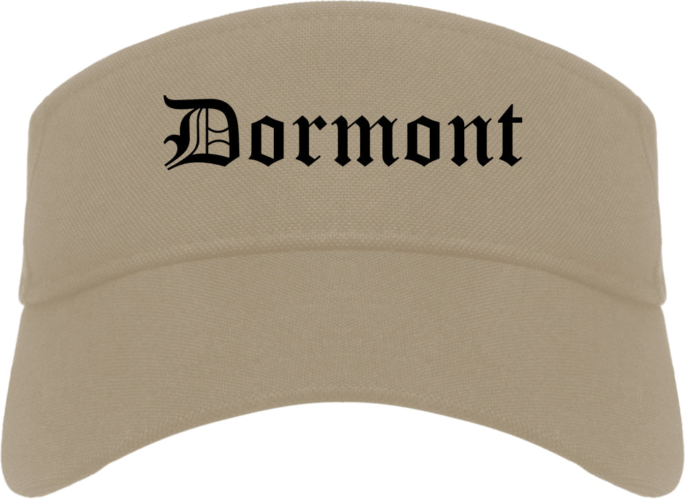 Dormont Pennsylvania PA Old English Mens Visor Cap Hat Khaki
