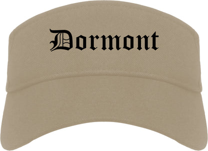 Dormont Pennsylvania PA Old English Mens Visor Cap Hat Khaki