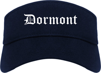 Dormont Pennsylvania PA Old English Mens Visor Cap Hat Navy Blue