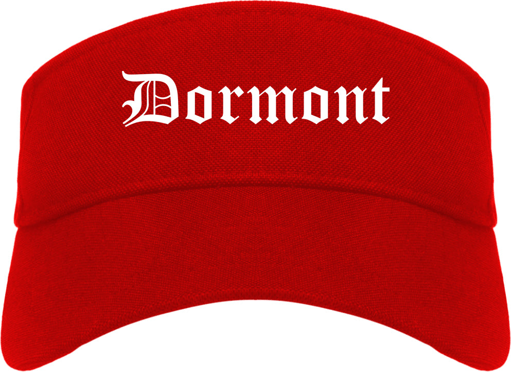 Dormont Pennsylvania PA Old English Mens Visor Cap Hat Red