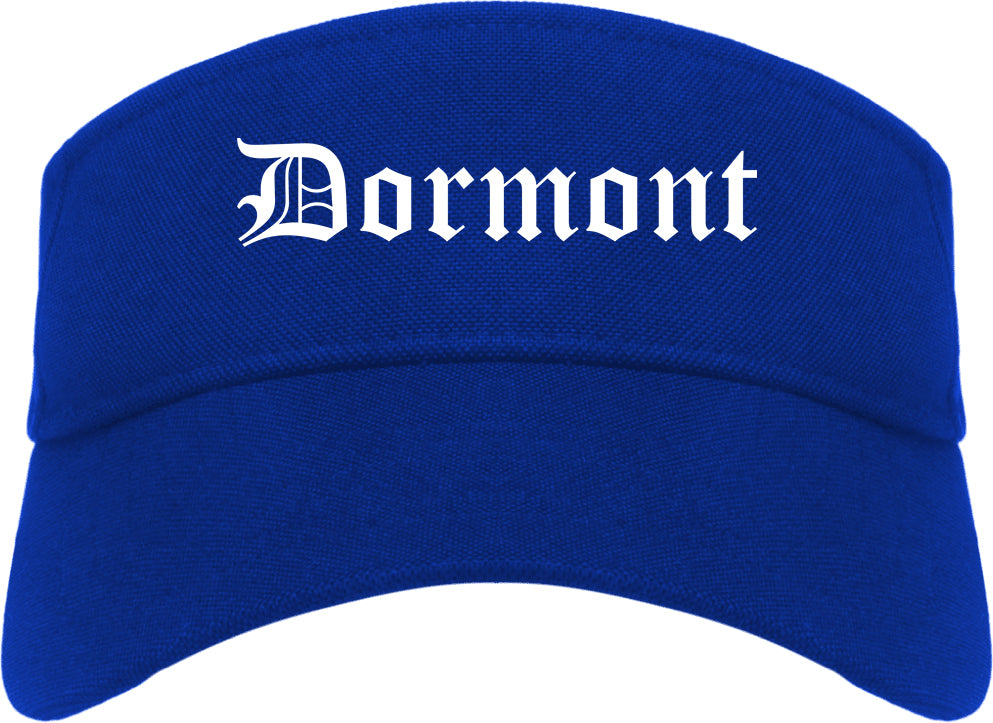 Dormont Pennsylvania PA Old English Mens Visor Cap Hat Royal Blue