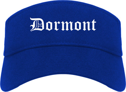 Dormont Pennsylvania PA Old English Mens Visor Cap Hat Royal Blue