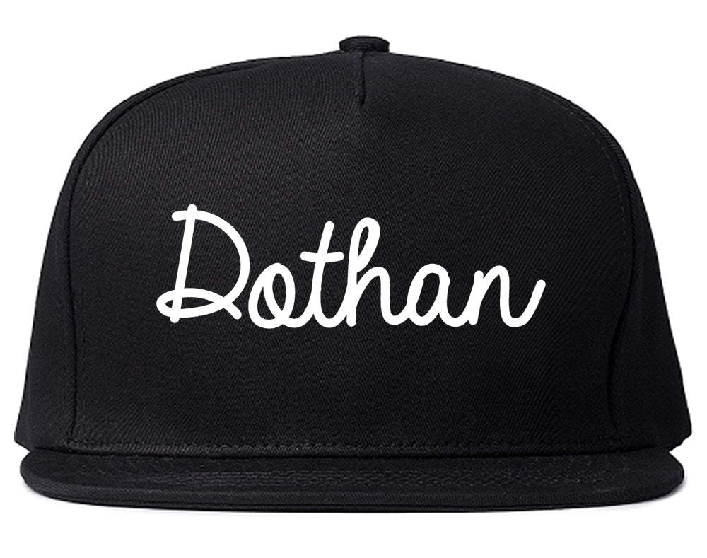 Dothan Alabama AL Script Mens Snapback Hat Black
