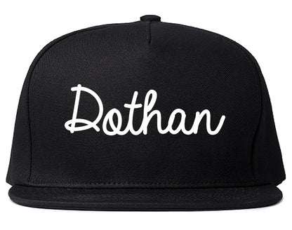 Dothan Alabama AL Script Mens Snapback Hat Black