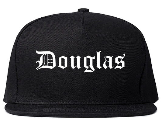 Douglas Arizona AZ Old English Mens Snapback Hat Black