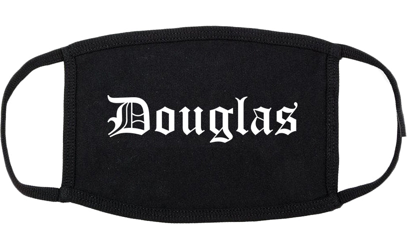 Douglas Georgia GA Old English Cotton Face Mask Black