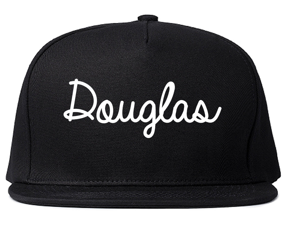 Douglas Georgia GA Script Mens Snapback Hat Black