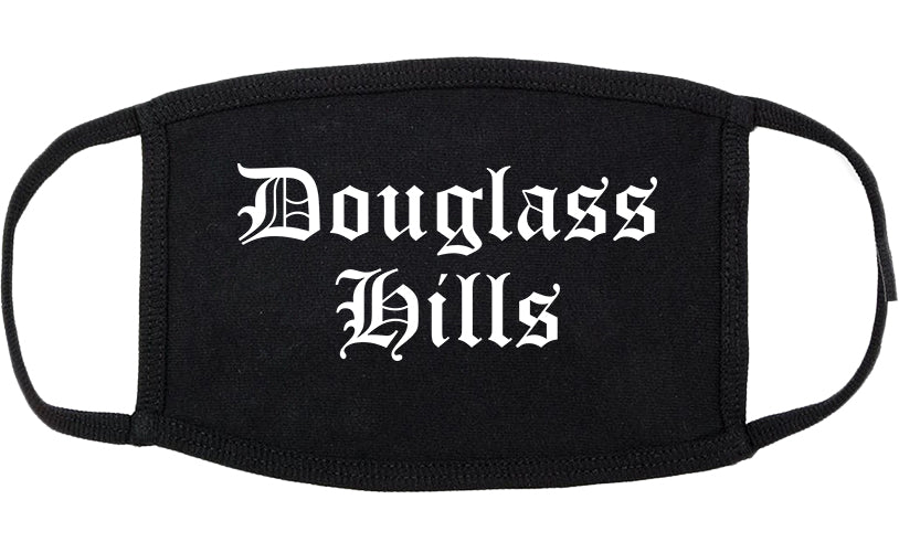 Douglass Hills Kentucky KY Old English Cotton Face Mask Black