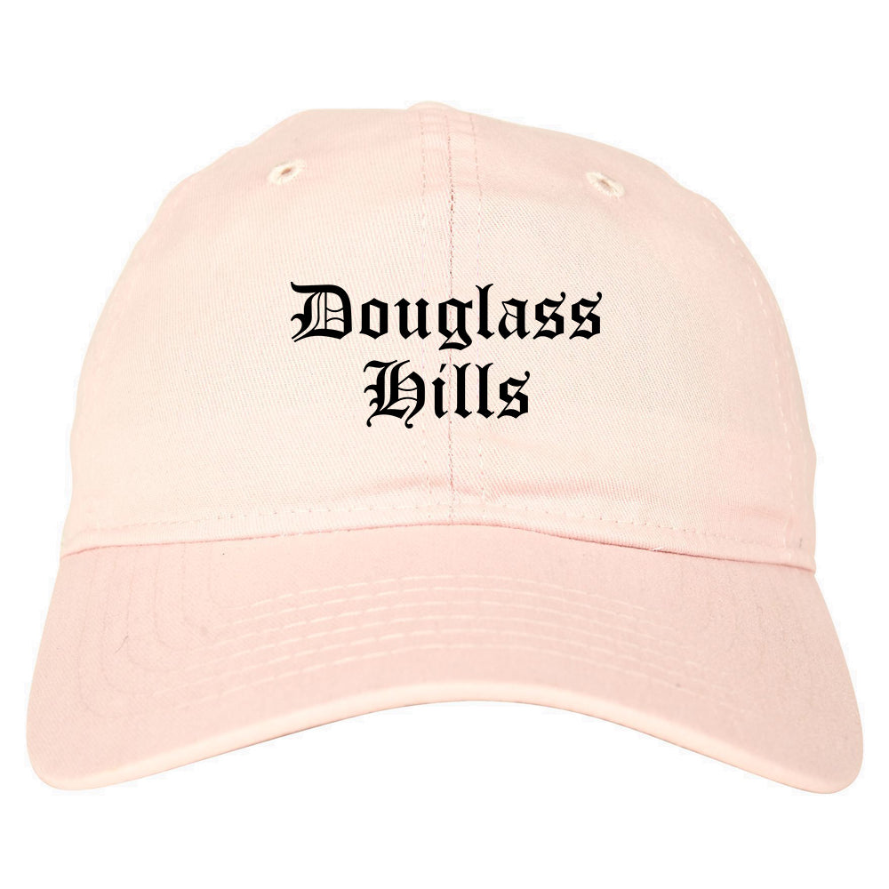 Douglass Hills Kentucky KY Old English Mens Dad Hat Baseball Cap Pink