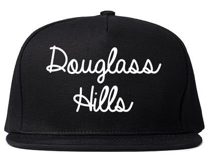 Douglass Hills Kentucky KY Script Mens Snapback Hat Black