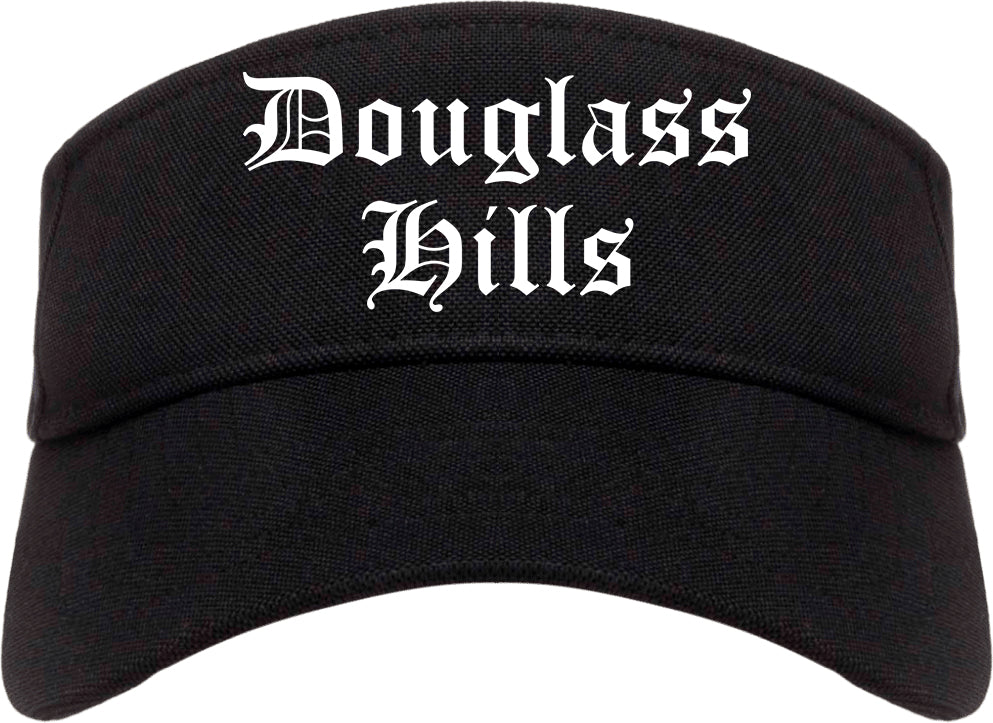 Douglass Hills Kentucky KY Old English Mens Visor Cap Hat Black