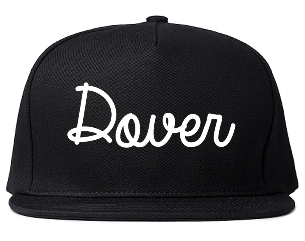 Dover Delaware DE Script Mens Snapback Hat Black