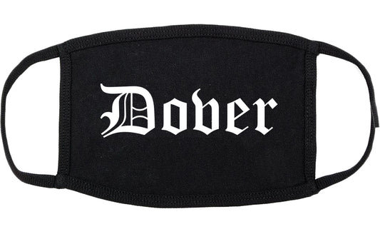 Dover New Jersey NJ Old English Cotton Face Mask Black