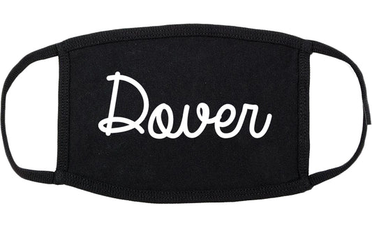 Dover New Jersey NJ Script Cotton Face Mask Black