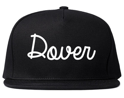 Dover New Jersey NJ Script Mens Snapback Hat Black
