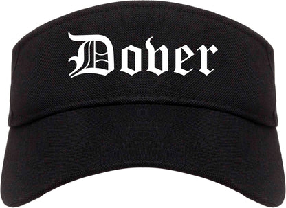 Dover New Jersey NJ Old English Mens Visor Cap Hat Black