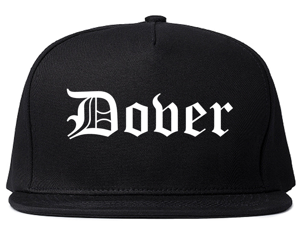 Dover Ohio OH Old English Mens Snapback Hat Black