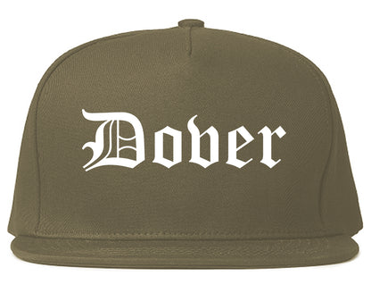 Dover Ohio OH Old English Mens Snapback Hat Grey