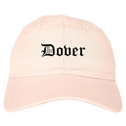 Dover Ohio OH Old English Mens Dad Hat Baseball Cap Pink