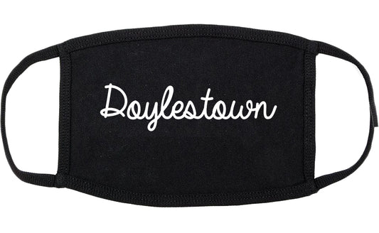 Doylestown Pennsylvania PA Script Cotton Face Mask Black