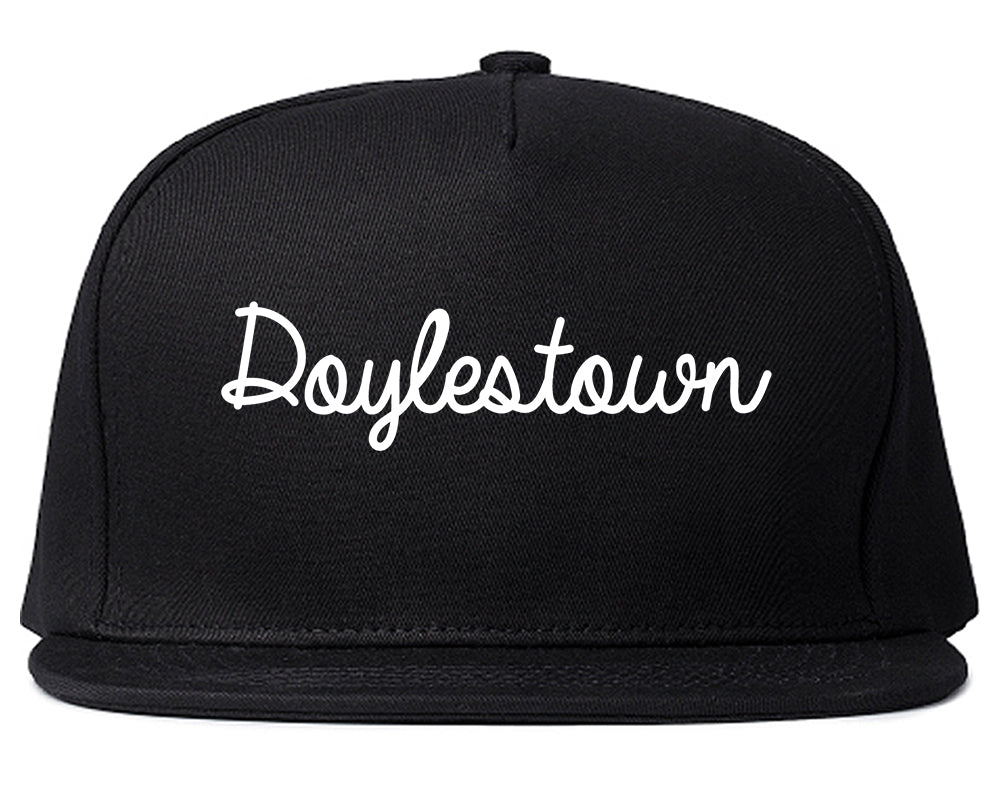 Doylestown Pennsylvania PA Script Mens Snapback Hat Black