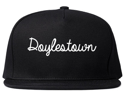 Doylestown Pennsylvania PA Script Mens Snapback Hat Black