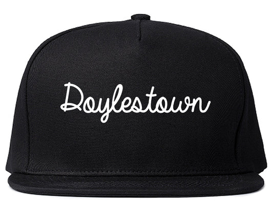 Doylestown Pennsylvania PA Script Mens Snapback Hat Black