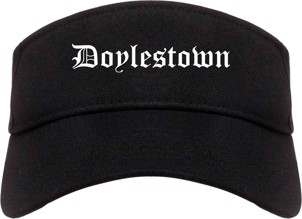 Doylestown Pennsylvania PA Old English Mens Visor Cap Hat Black