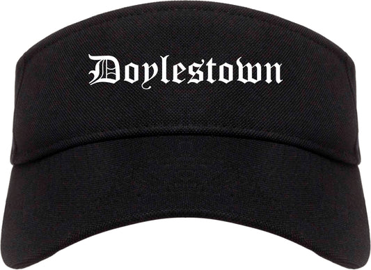 Doylestown Pennsylvania PA Old English Mens Visor Cap Hat Black