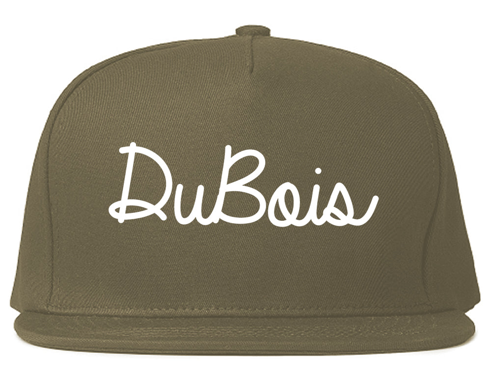 DuBois Pennsylvania PA Script Mens Snapback Hat Grey