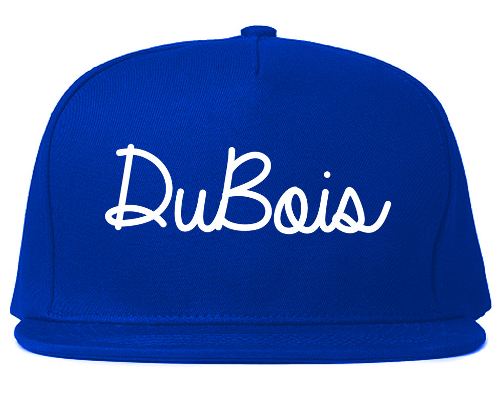 DuBois Pennsylvania PA Script Mens Snapback Hat Royal Blue