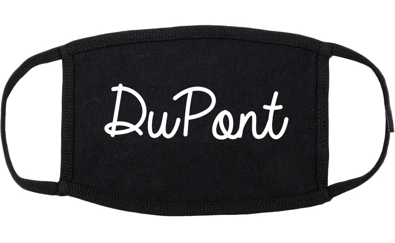 DuPont Washington WA Script Cotton Face Mask Black