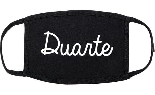 Duarte California CA Script Cotton Face Mask Black