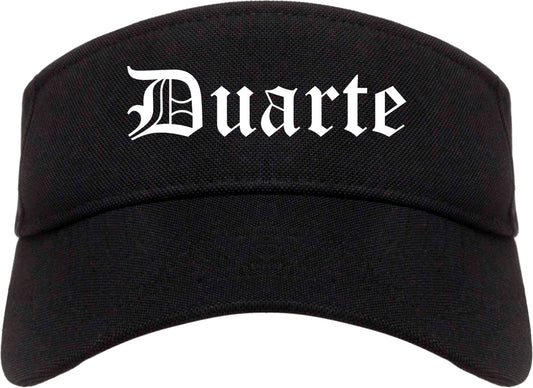 Duarte California CA Old English Mens Visor Cap Hat Black