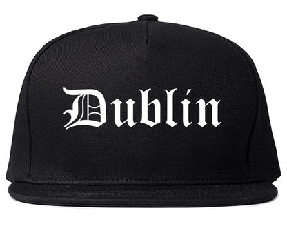 Dublin Georgia GA Old English Mens Snapback Hat Black