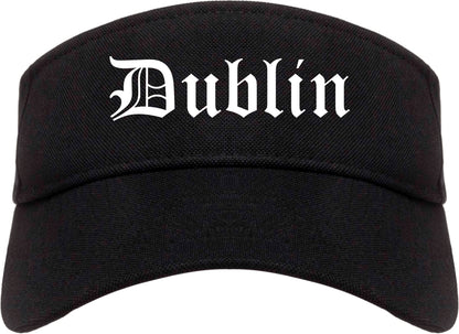 Dublin Georgia GA Old English Mens Visor Cap Hat Black
