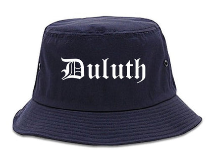 Duluth Georgia GA Old English Mens Bucket Hat Navy Blue