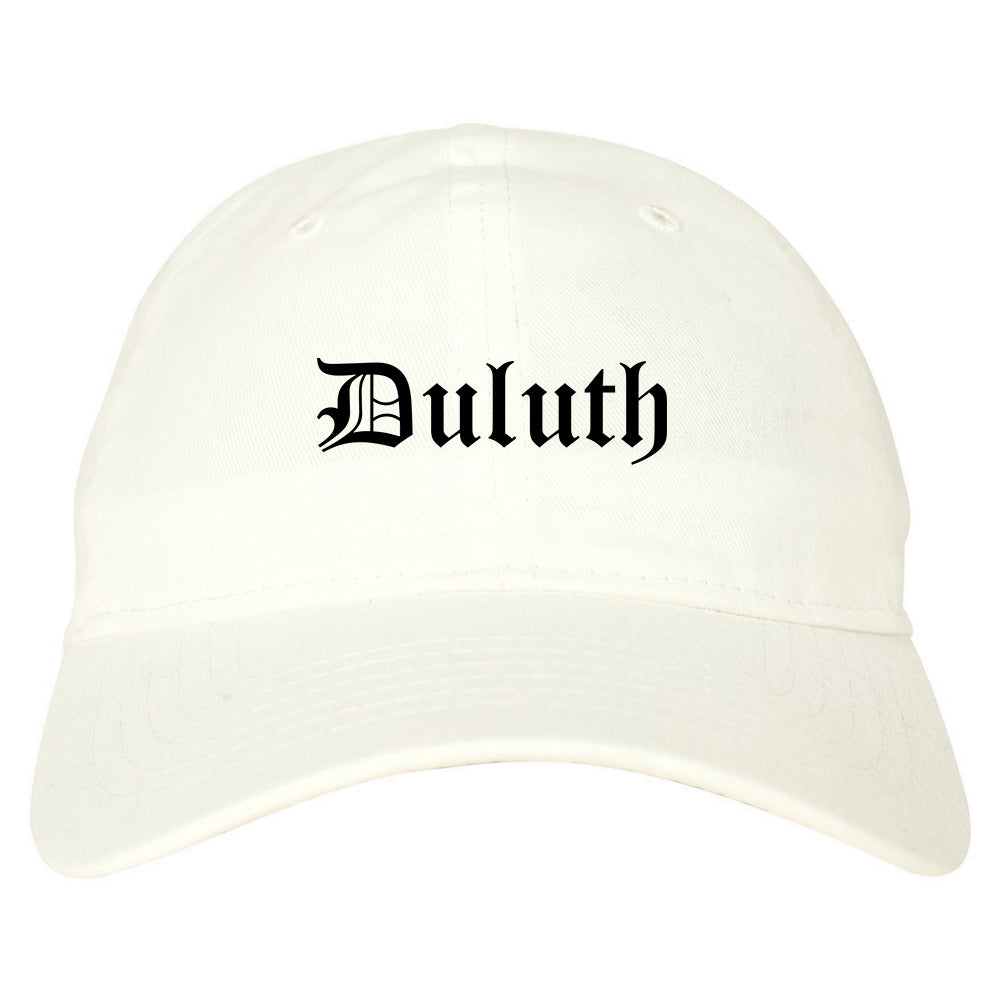 Duluth Georgia GA Old English Mens Dad Hat Baseball Cap White