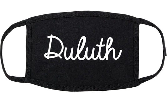 Duluth Georgia GA Script Cotton Face Mask Black