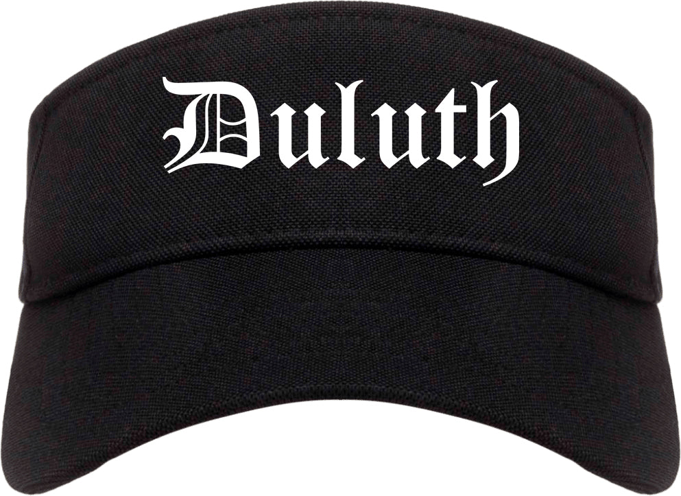 Duluth Georgia GA Old English Mens Visor Cap Hat Black