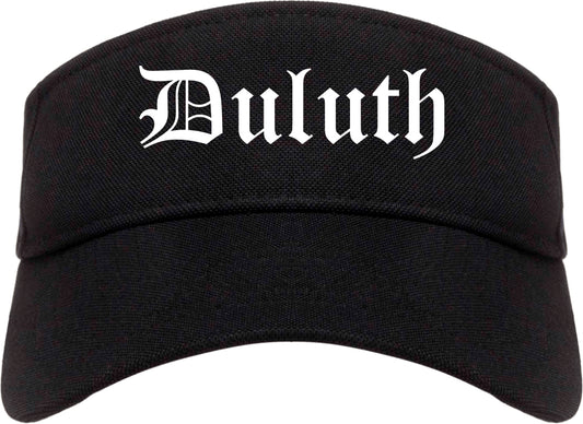 Duluth Georgia GA Old English Mens Visor Cap Hat Black
