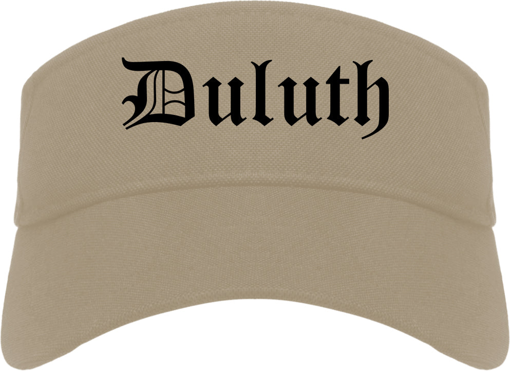 Duluth Georgia GA Old English Mens Visor Cap Hat Khaki