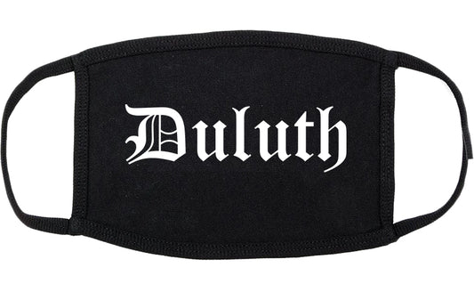 Duluth Minnesota MN Old English Cotton Face Mask Black